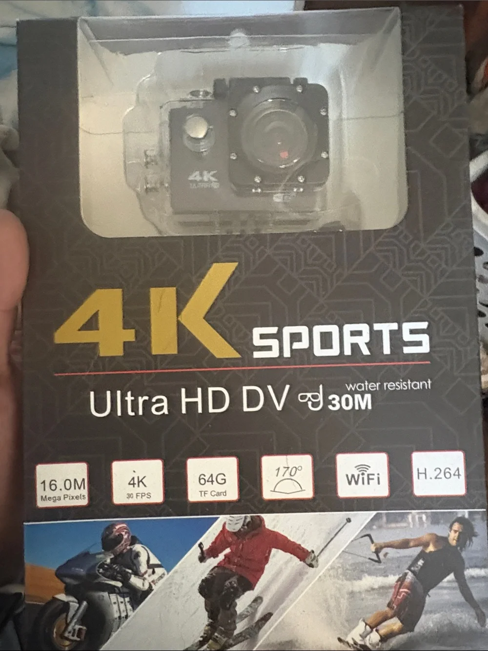 4K Sports Ultra HD Action Camera - Black
